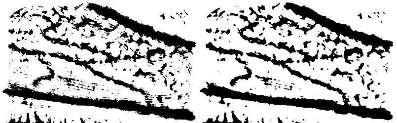 Adaptive threshold + median blur